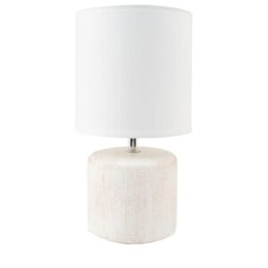 Lampara base ceramica blanca