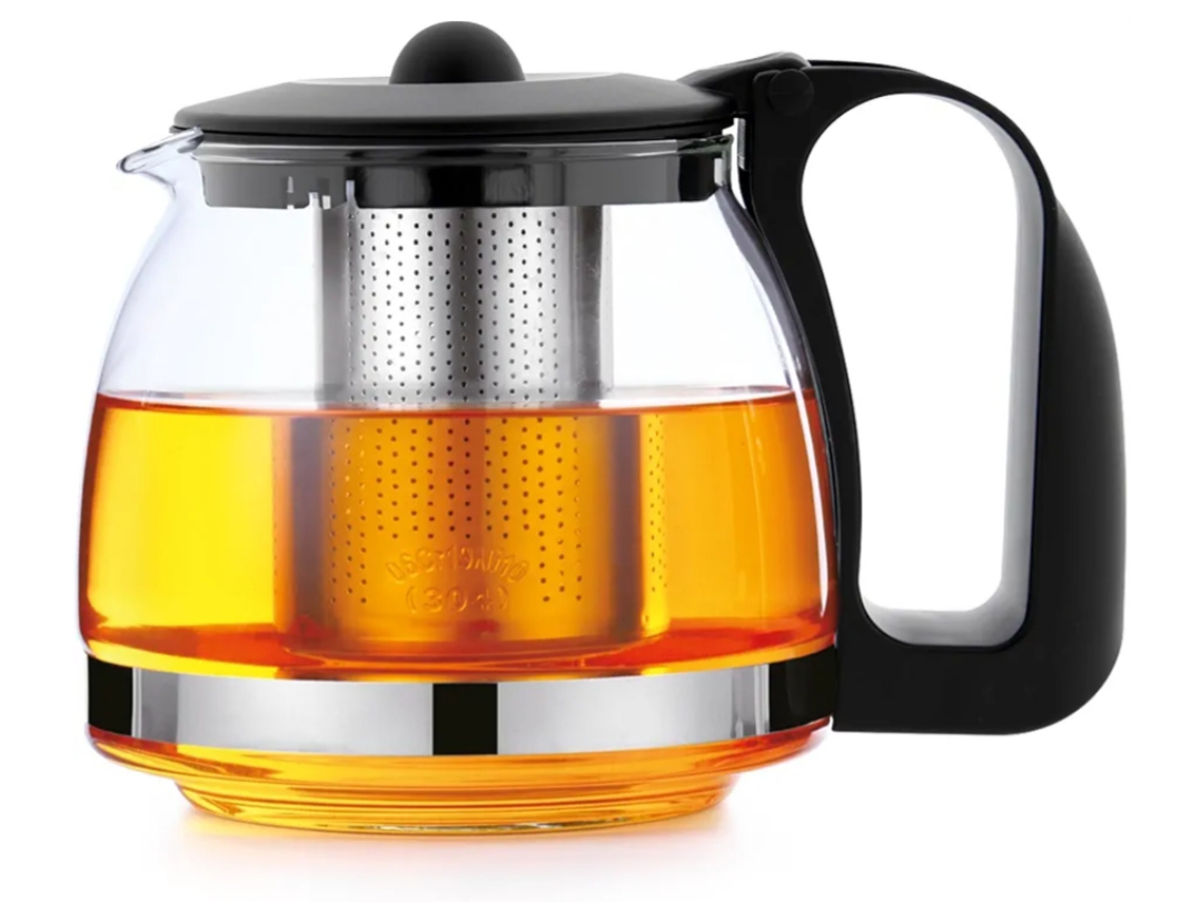 t24 Tetera de cristal con colador