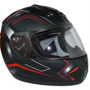 Casco de moto H510 Arrow mate negro/rojo - S
