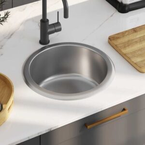 vidaXL Fregadero de cocina de acero inoxidable (sin sifón)