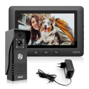 EURA VDP-45A3 Alpha Black, Negro, 1 Monitor 7 pulg