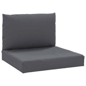 vidaXL Cojines para palets 2 unidades tela gris.