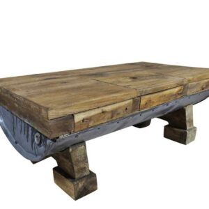 Mesa centro vintage industrial madera metal