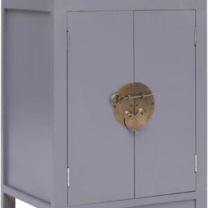 Mesita noche gris - Mueble madera