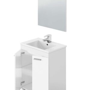 Mueble baño blanco 2 puertas.