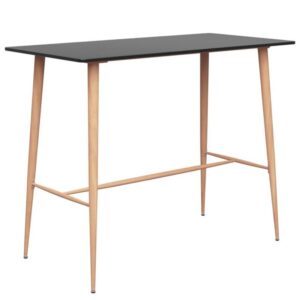 Mesa alta cocina negra 120x60x105cm