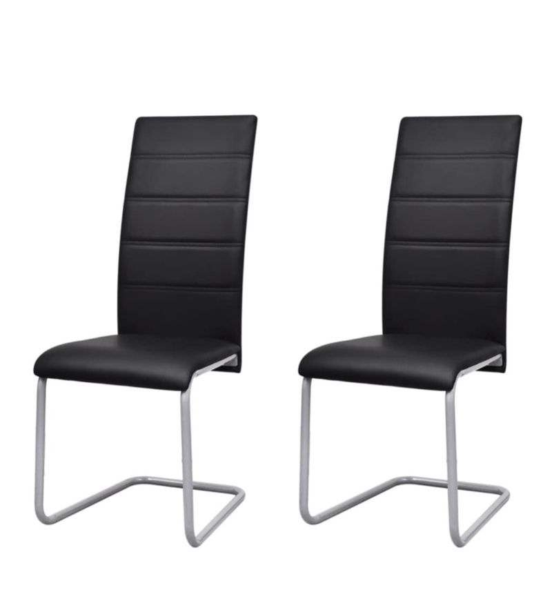 2 Sillas Comedor vidaXL Cuero Sintético