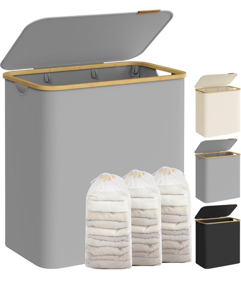Cesto ropa SONGMICS con tapa - Gris