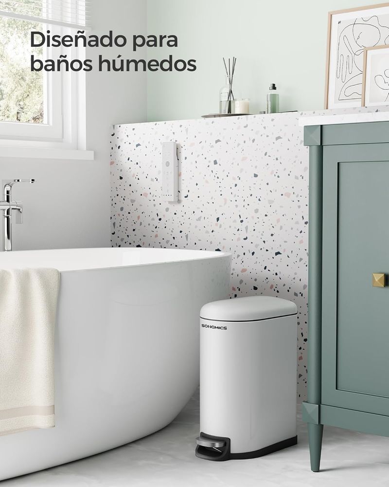 SONGMICS - Cubo de basura para baño (10 L)