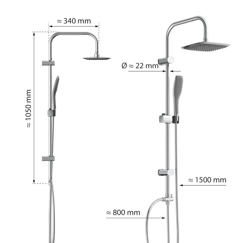Ducha Baño - Griferia Metalica. - Imagen 2
