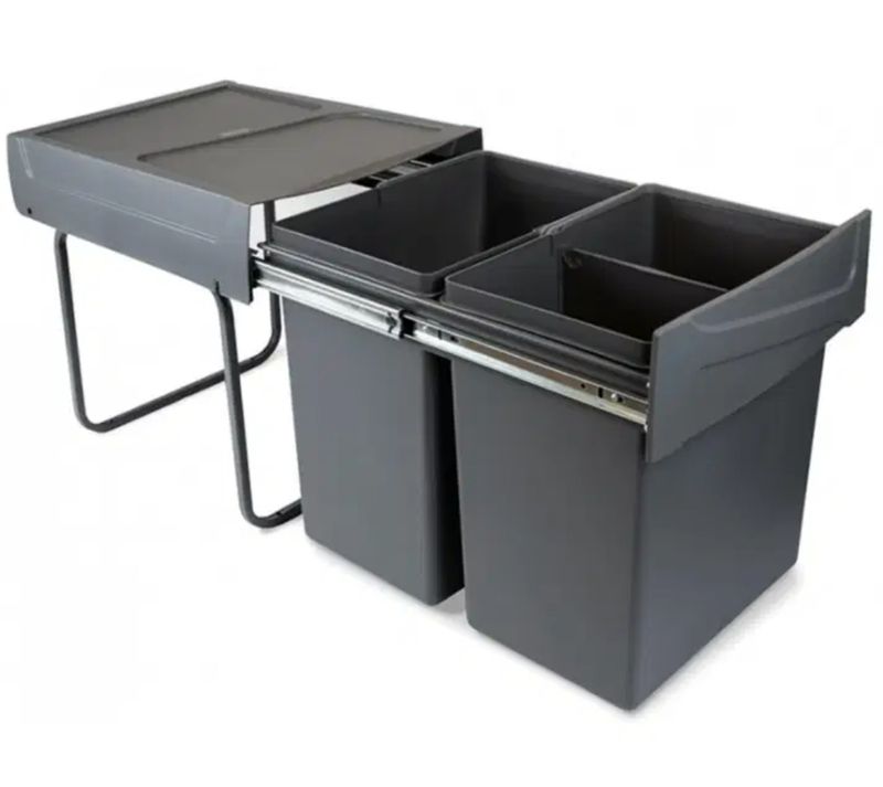Emuca Contenedores de reciclaje. 2 x 20 L