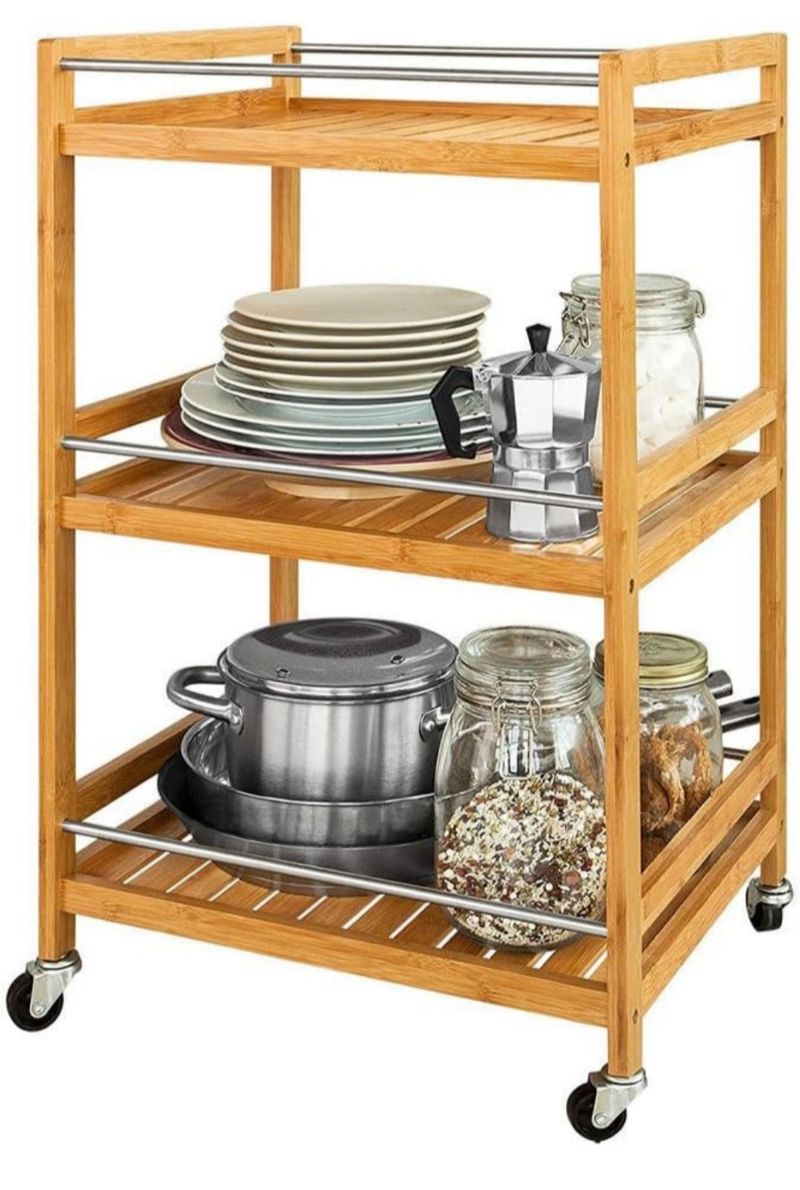 BAKAJI - Carrito de Cocina 3 niveles.