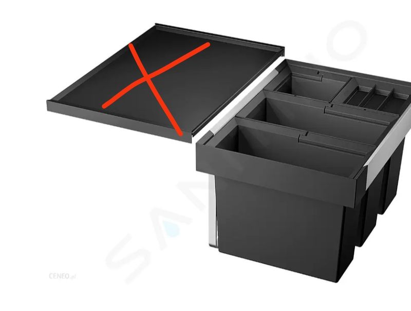 Cubo basura extraíble 3 cubetas