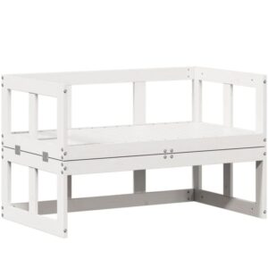 Banco sofá extensible vidaXL blanco