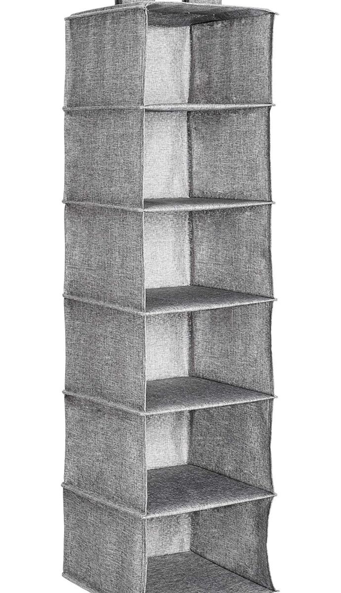 Organizador armario Amazon Basics gris.