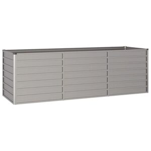 Arriate jardinera - 240x80x77cm gris - vidaXL