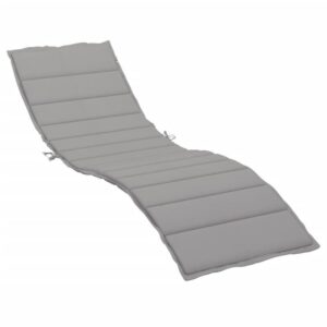 Cojín para tumbona Oxford gris - 200x60 - vidaXL