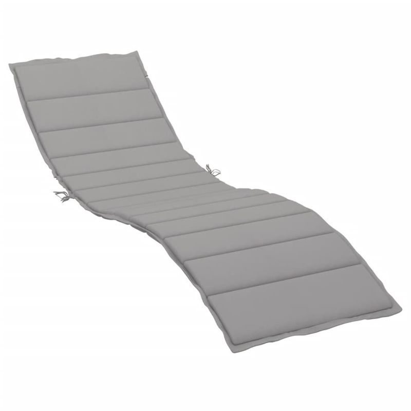 Cojín para tumbona Oxford gris - 200x60 - vidaXL.