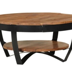 Mesa decorativa de madera maciza.