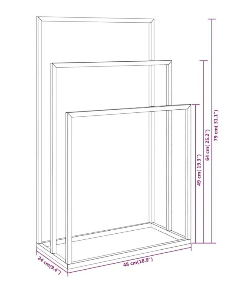 Toallero blanco - 48x24x79cm - vidaXL - Imagen 5