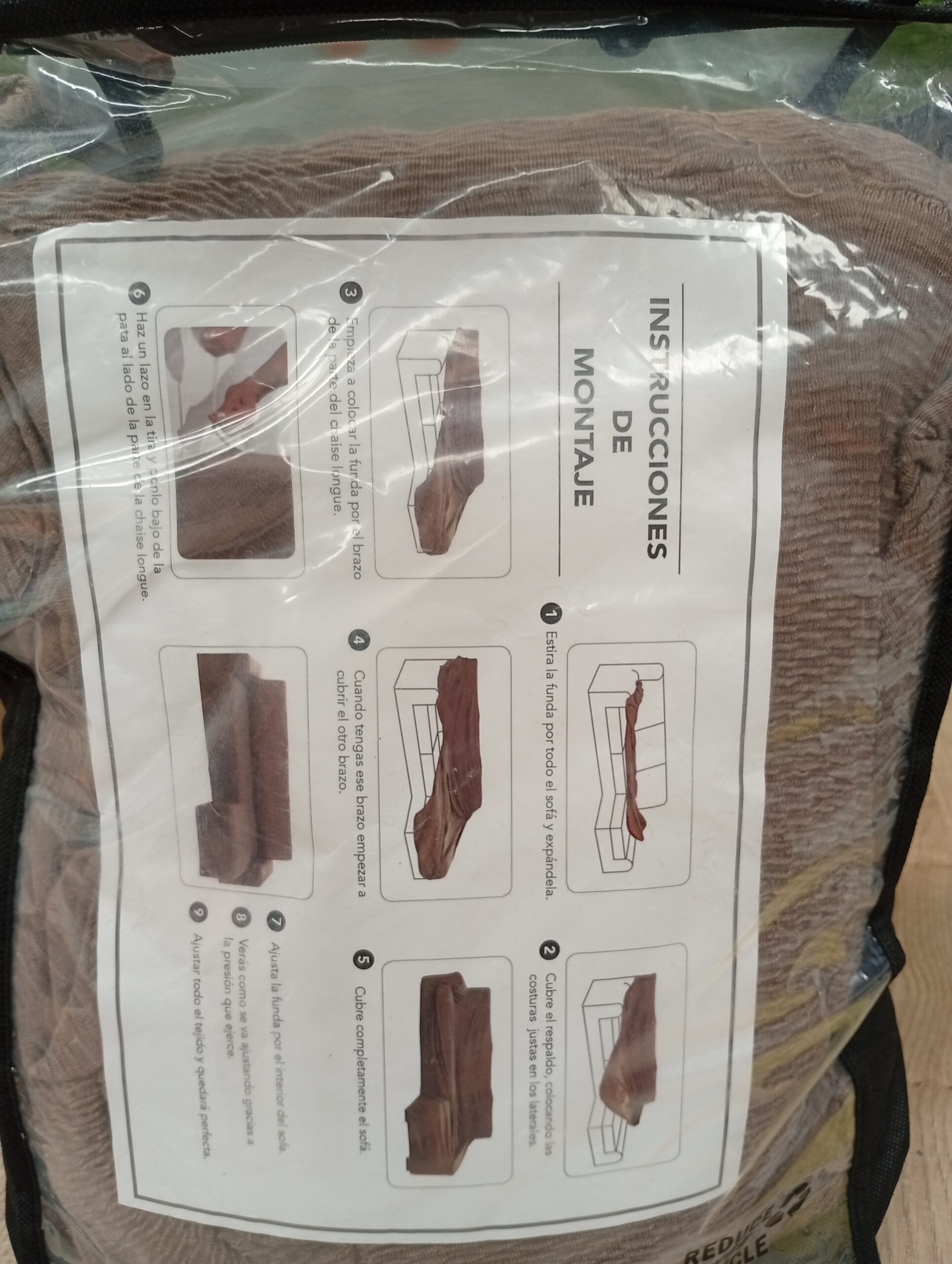 Funda Chaise - Longue Brazo Derecho Marrón - Martina Home. - Imagen 5