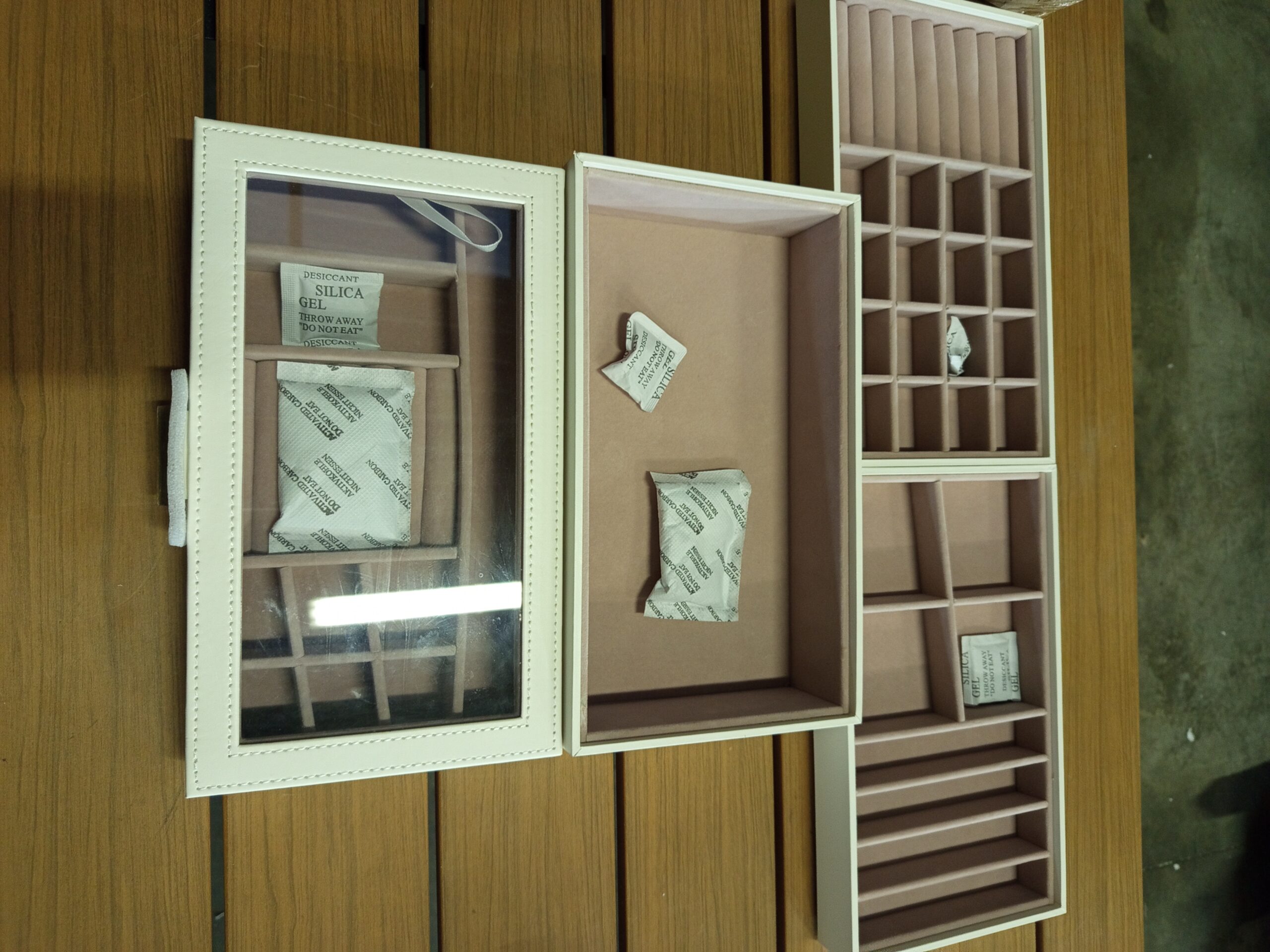 SONGMICS Caja Joyero Apilable de 6 Capas 17 x 28 x 25,3 cm Blanco - Imagen 5
