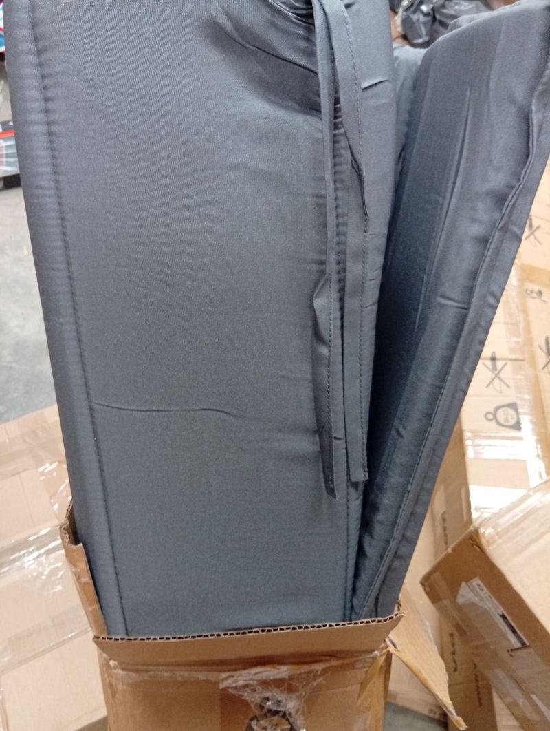 Cojín para tumbona Oxford gris - 200x60 - vidaXL. - Imagen 5