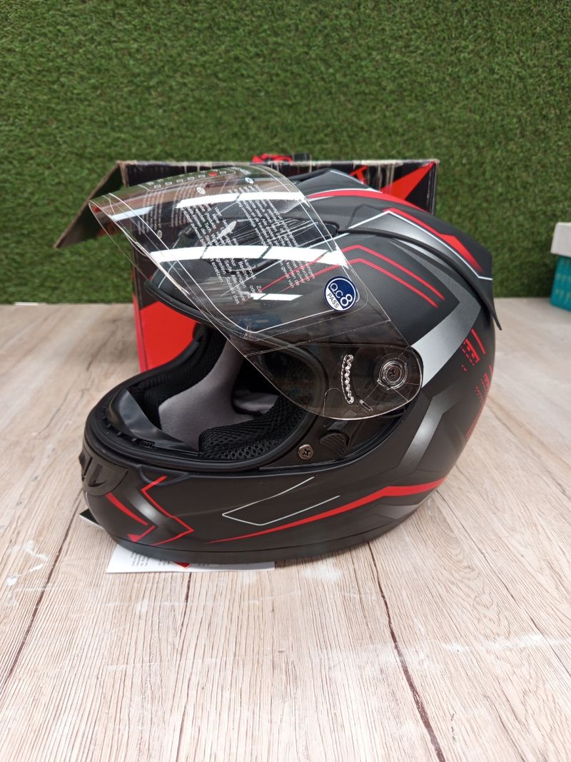 Casco de moto H510 Arrow mate negro/rojo - S - Imagen 8