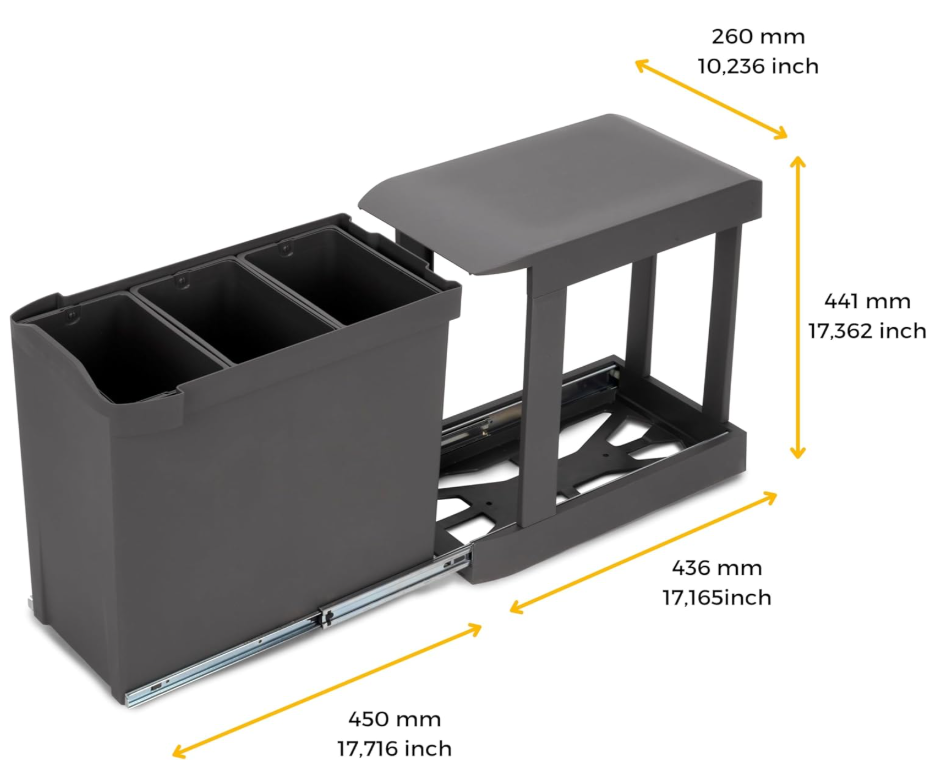 Emuca Contenedores de reciclaje para cocina - Imagen 2