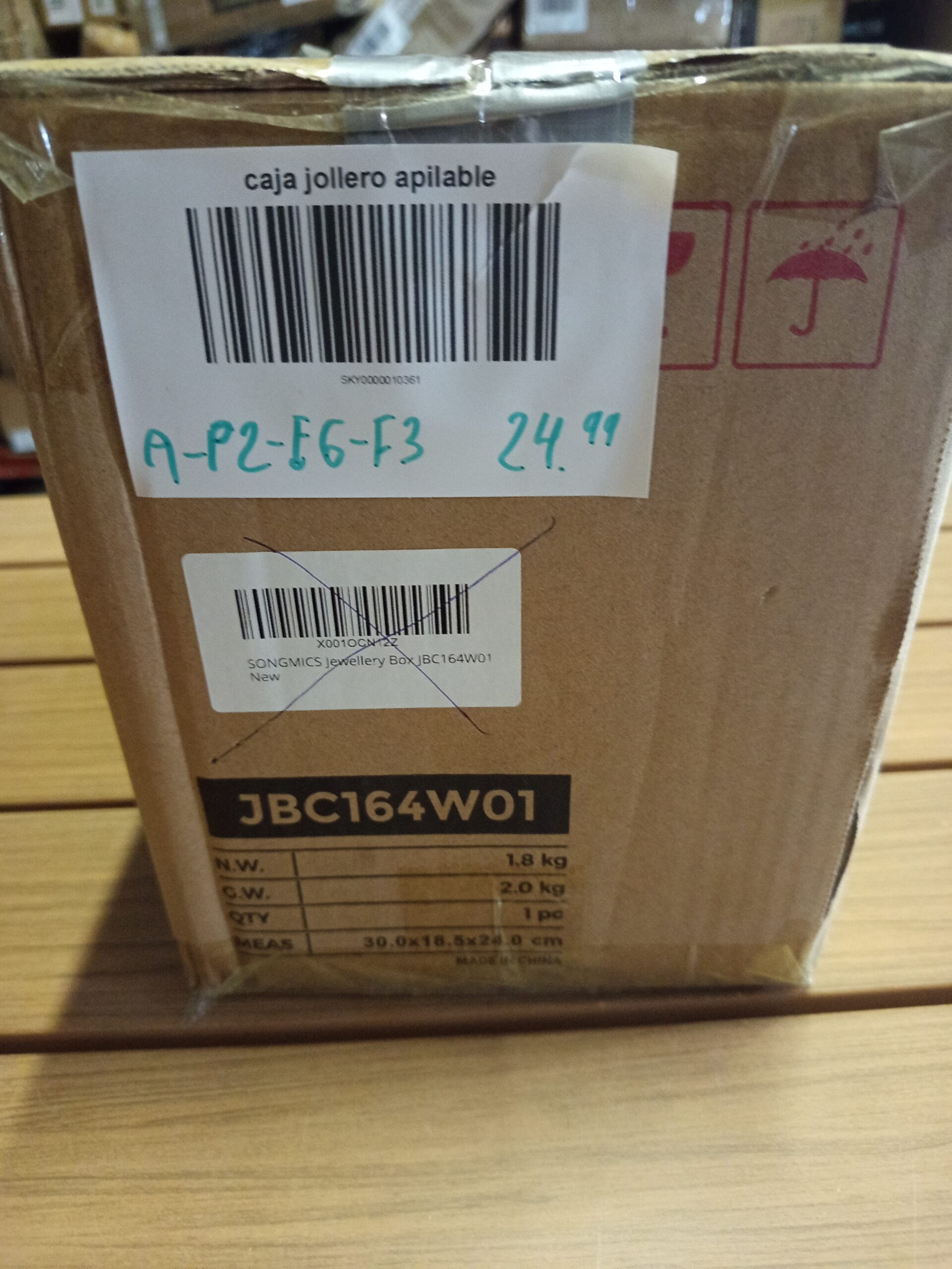 SONGMICS Caja Joyero Apilable de 6 Capas 17 x 28 x 25,3 cm Blanco - Imagen 6