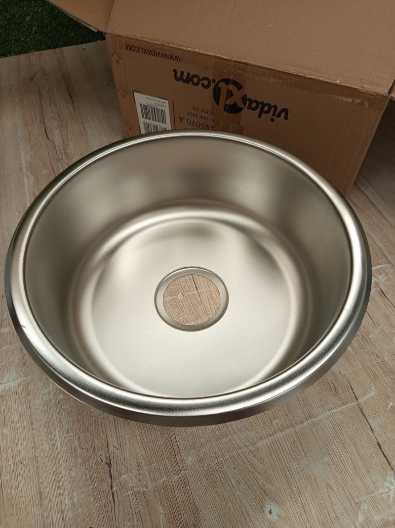vidaXL Fregadero de cocina de acero inoxidable (sin sifón). - Imagen 6