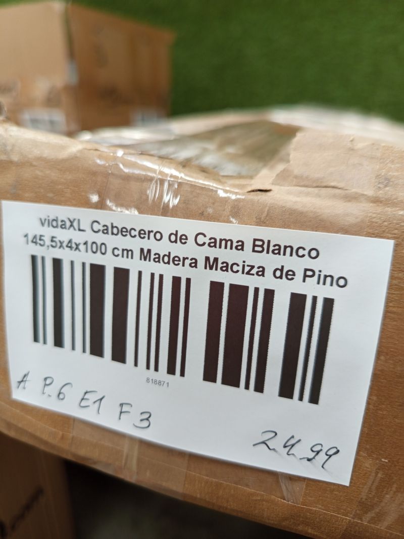 Cabecero cama pino blanco vidaXL - Imagen 6