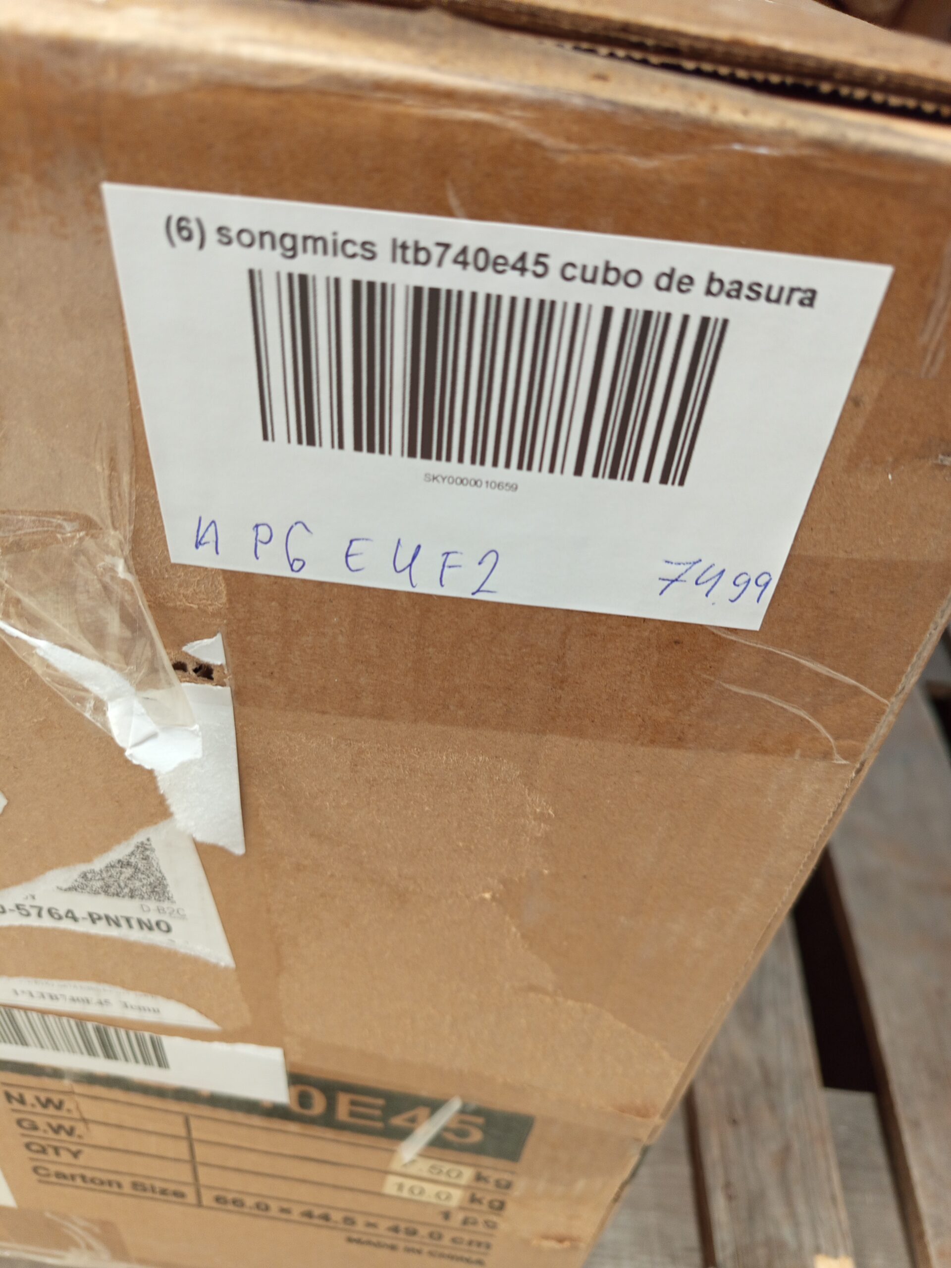 Cubo de basura SONGMICS LTB740E45. - Imagen 10