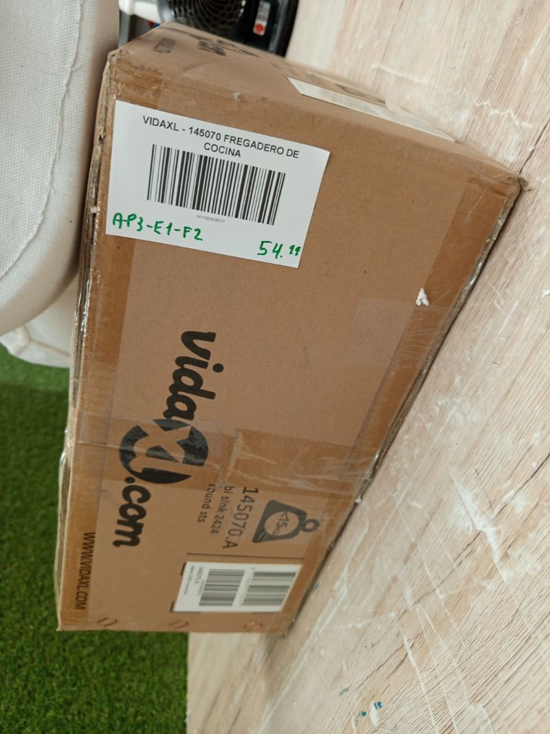 vidaXL Fregadero de cocina de acero inoxidable (sin sifón). - Imagen 10