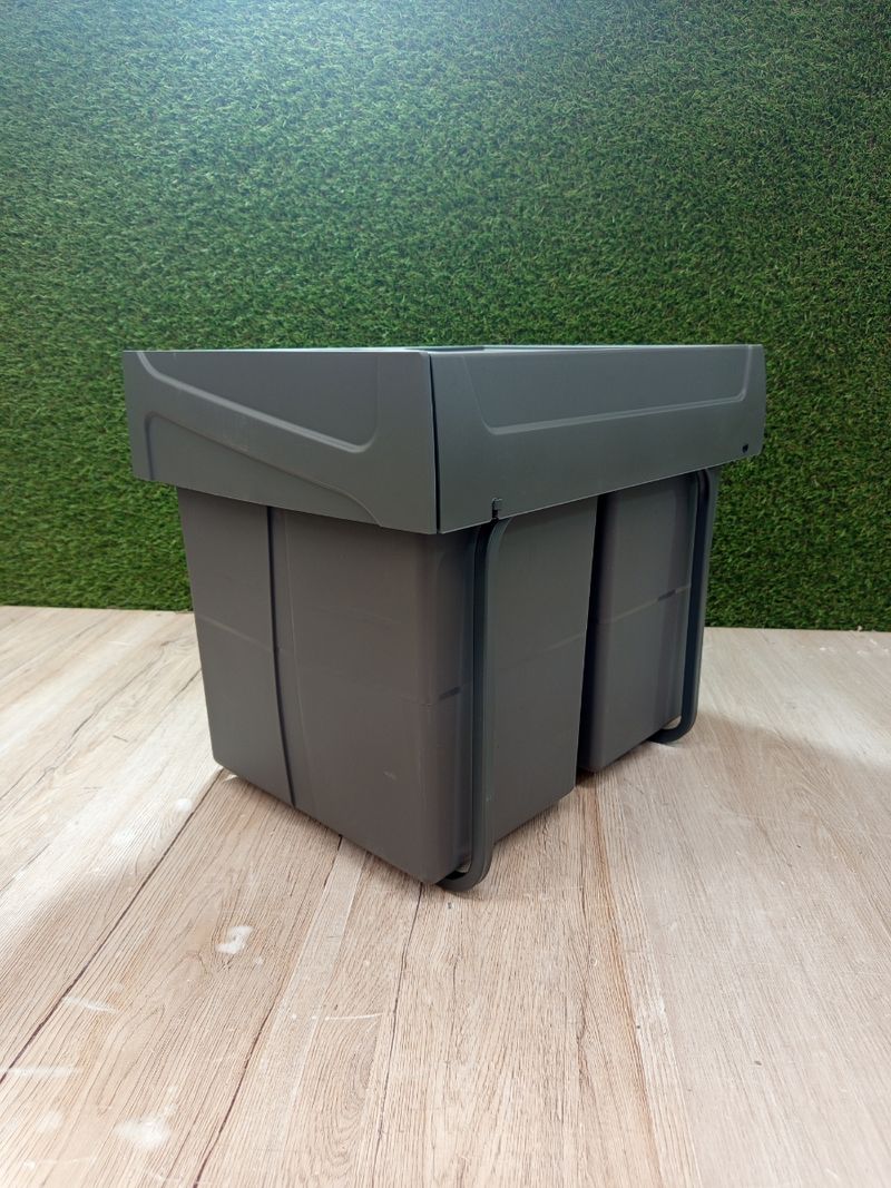 Emuca Contenedores de reciclaje. 2 x 20 L - Imagen 7