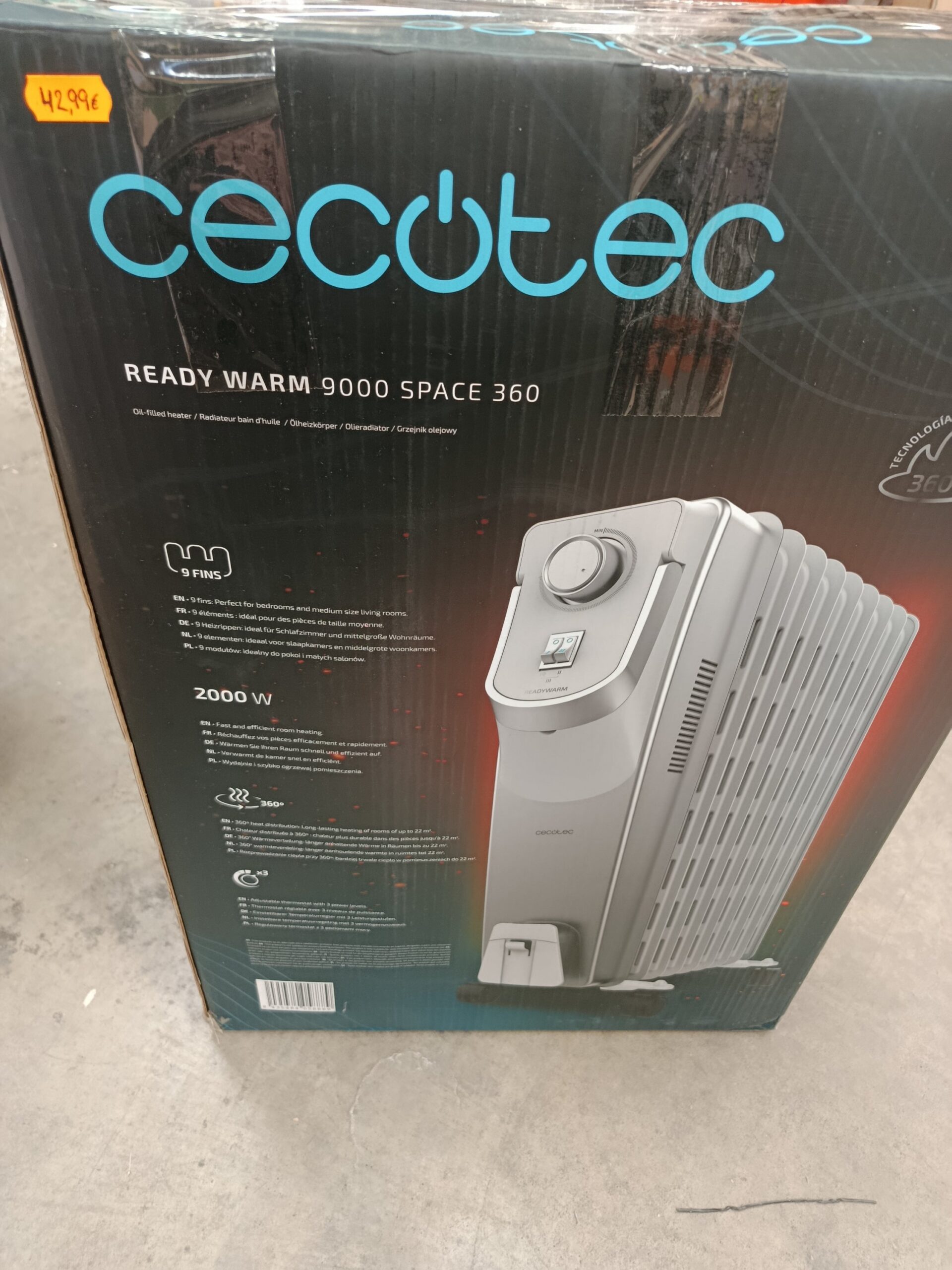 Cecotec Radiador Electrónico de Aceite ReadyWarm 9000 - Imagen 9