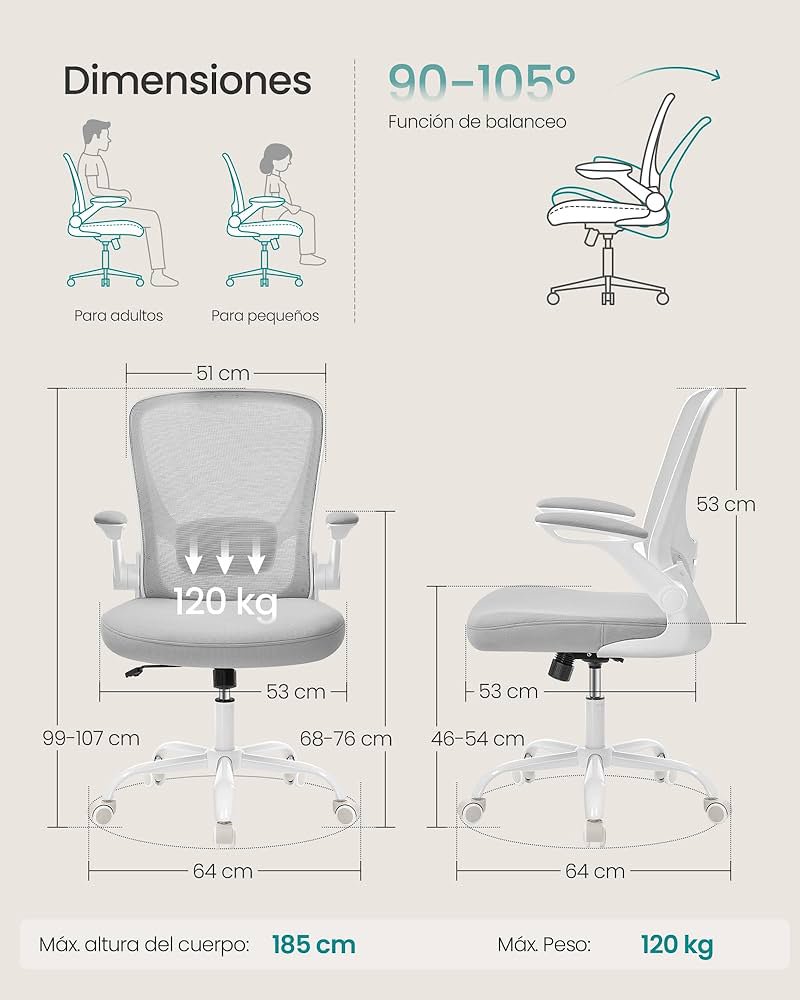 Silla de Oficina - OBN037G02 - SONGMICS - Imagen 2