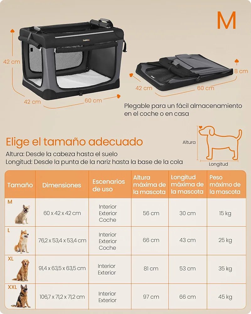 Transportín para Perros - PDC016B01 - Feandrea. - Imagen 2