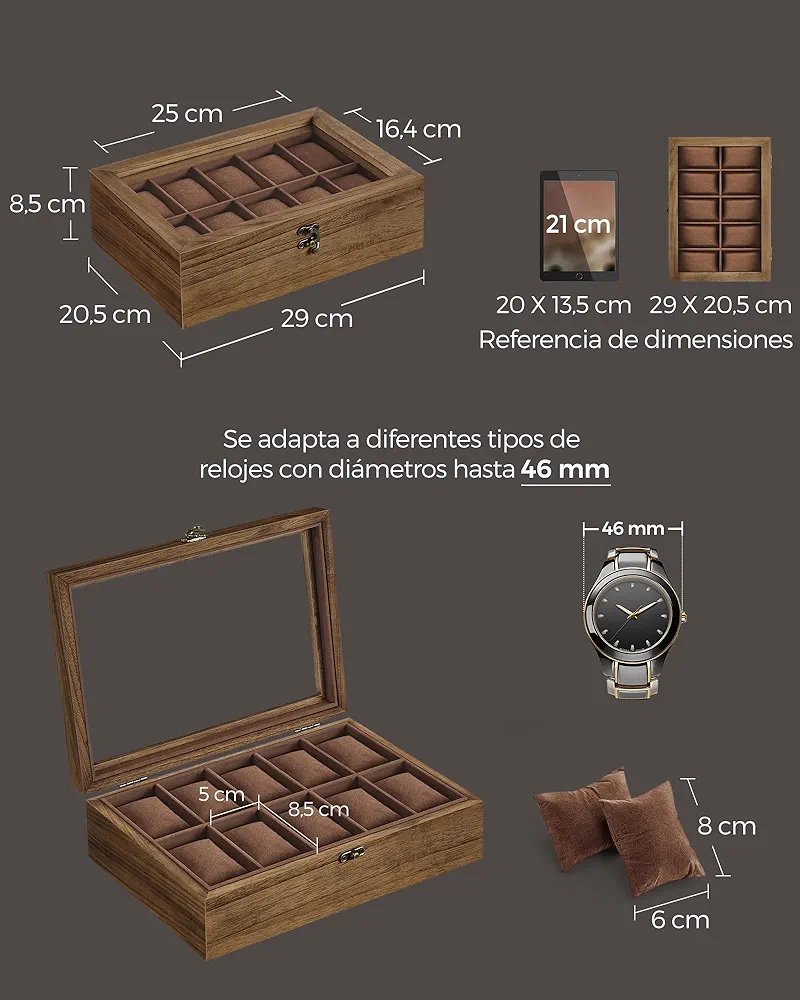 Caja para Relojes - JOW100K01 - SONGMICS - Imagen 2