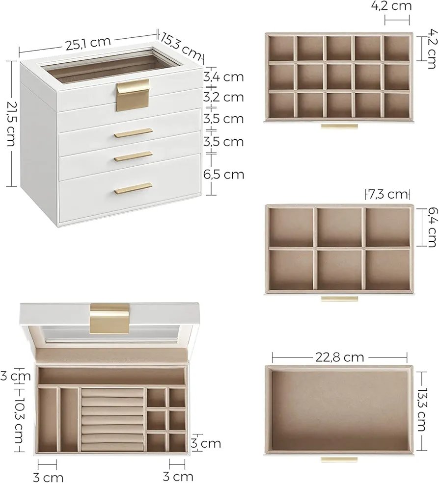 SONGMICS JBC161W01 CAJA DE JOYAS - Imagen 2
