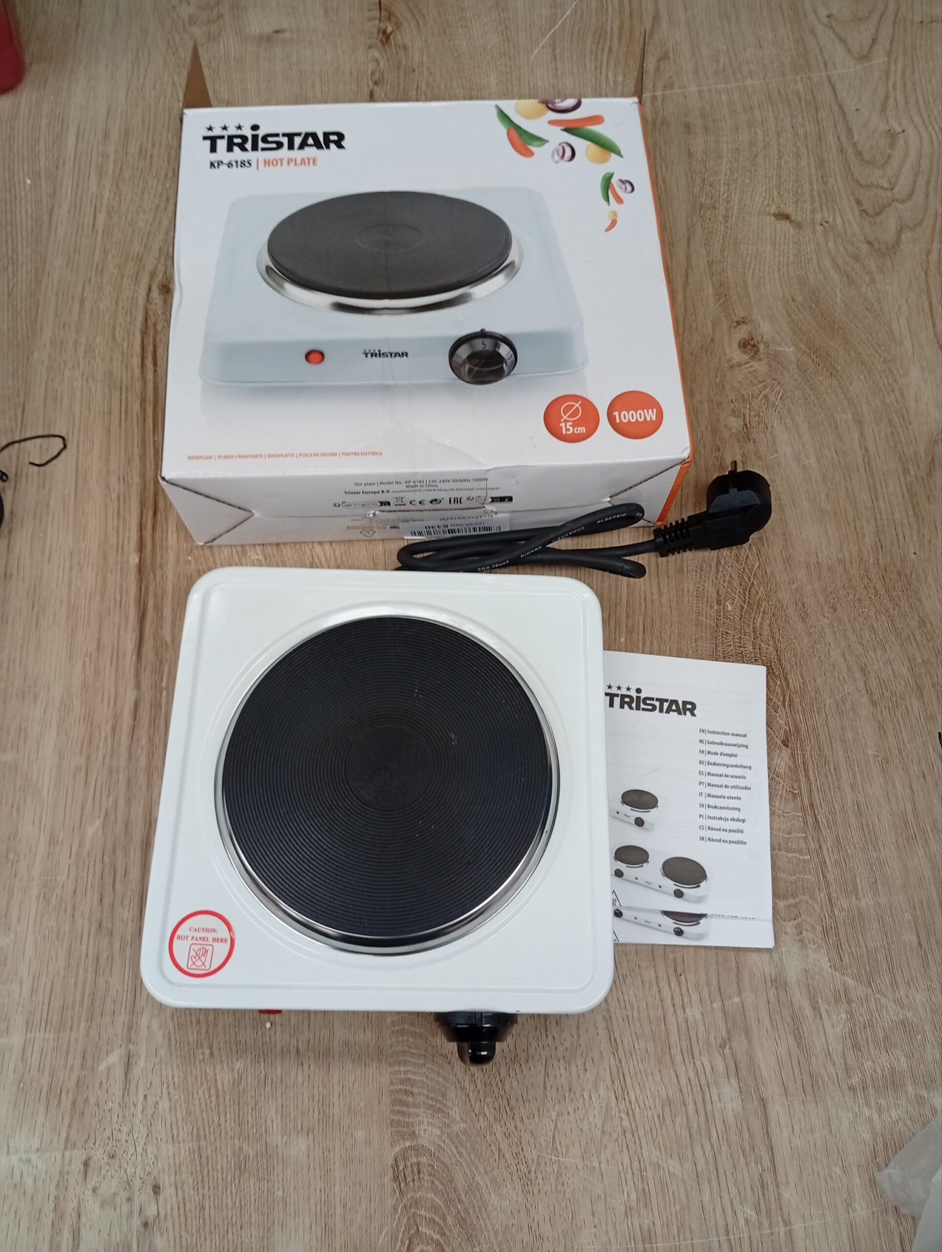 Tristar Hornillo Eléctrico, 1000W, 15 cm, 5 Niveles de Temperatura - Imagen 2