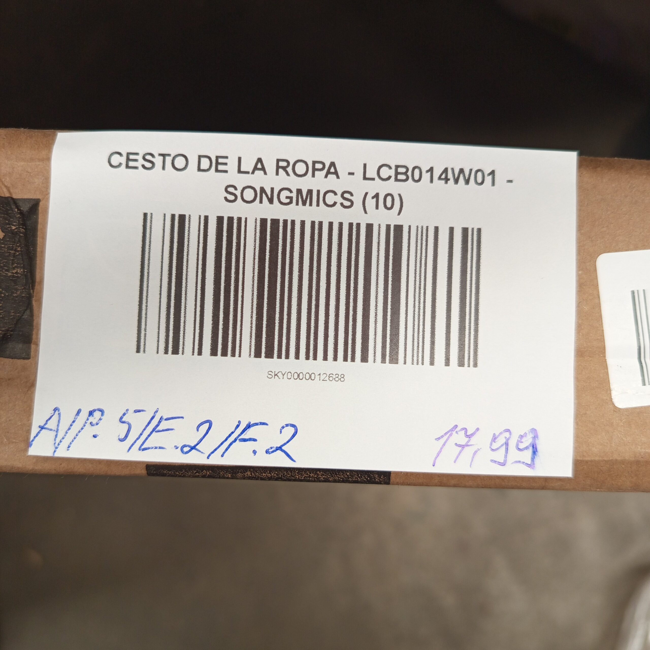 Cesto de la Ropa Sucia con Tapa - LCB014W01 - SONGMICS - Imagen 9