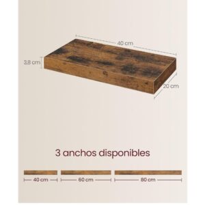VASAGLE Estante de Pared LWS24BX