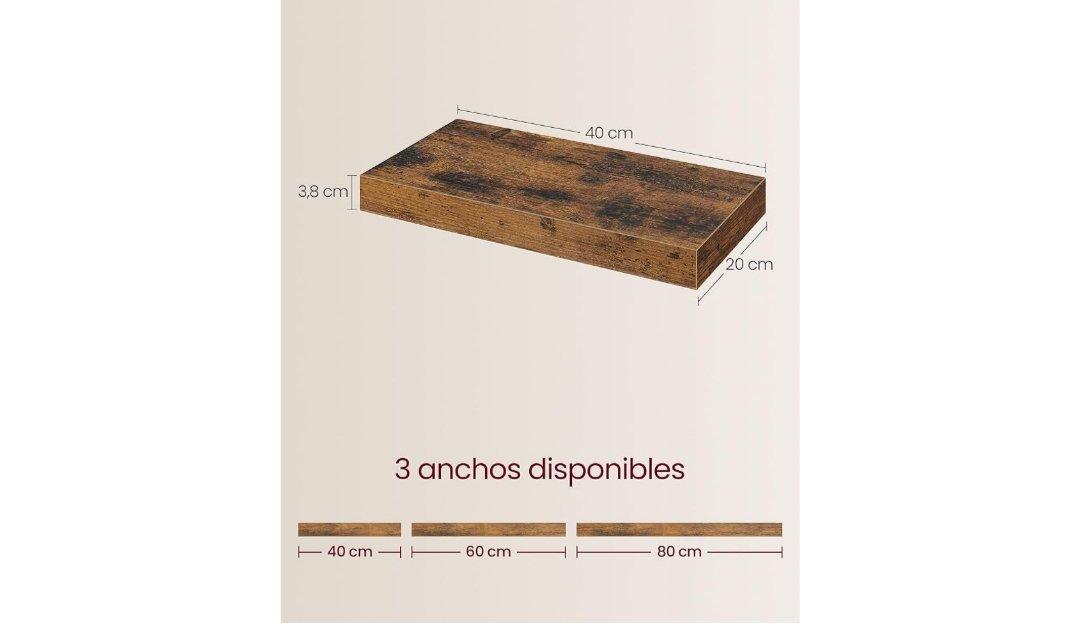 VASAGLE Estante de Pared LWS24BX
