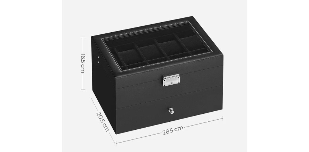 SONGMICS Caja de Relojes JWB020B01