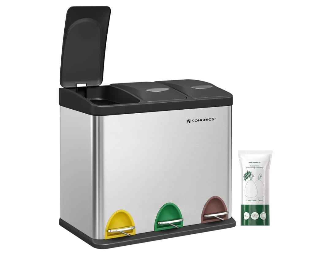 SONGMICS Cubo de Basura de Cocina LTB24L. - Imagen 2