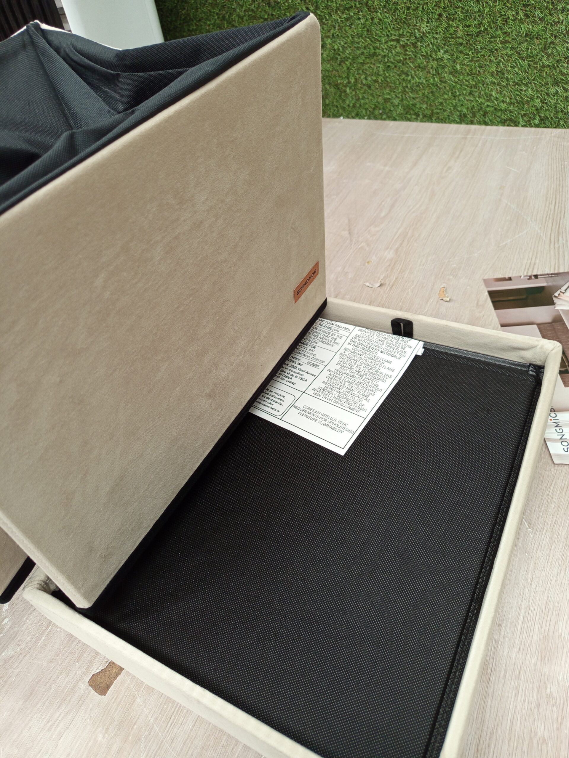 SONGMICS - Puff Almacenaje - LSF200W01 - Imagen 3