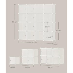 SONGMICS Estantería Modular LPC443W01.