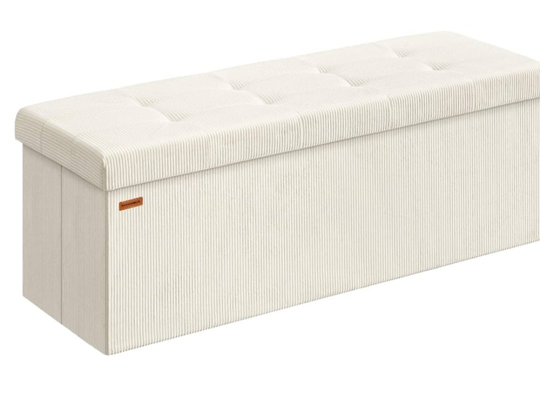 SONGMICS - Reposapiés con Almacenamiento - LSF604W01. - Imagen 2