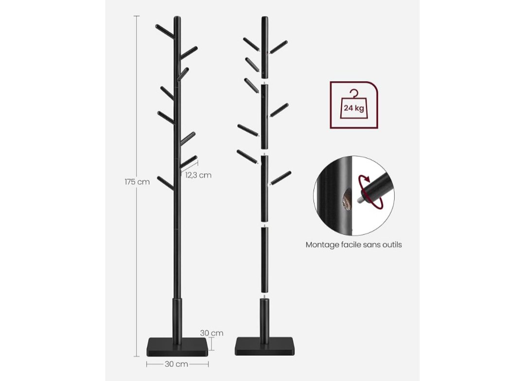 Perchero VASAGLE de madera RCR010B01